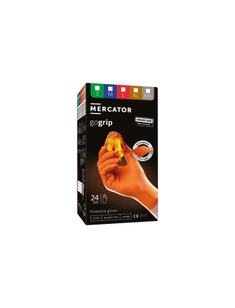 Рукавички нітрилові Mercator GoGrip One by one Orange Помаранчеві 100 шт