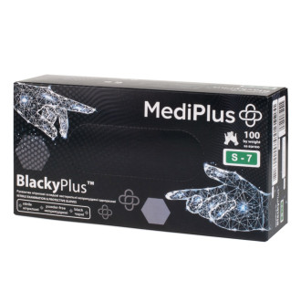 Рукавички нітрилові MediPlus BlackyPlus 3,7 г Чорні 100 шт