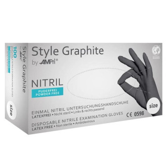 Рукавички нітрилові Style Graphite Сірі 100 шт