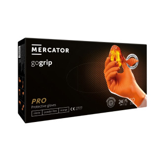 Рукавички нітрилові Mercator Medical GoGrip Orange Помаранчеві 50 шт