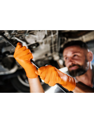 Рукавички нітрилові Mercator GoGrip One by one Orange Помаранчеві 100 шт