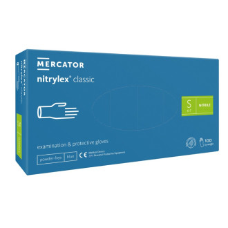 Рукавички нітрилові Mercator Medical Nitrylex Classic Сині 100 шт