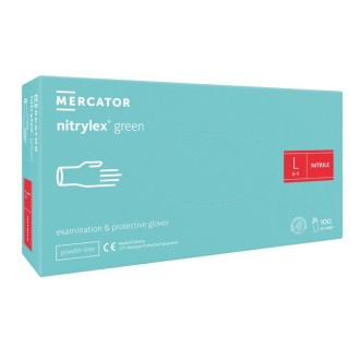Рукавички нітрилові Mercator Green М'ятні 100 шт