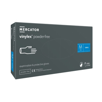 Рукавички вінілові Mercator Medical Vinylex Powder-Free Прозорі 100 шт