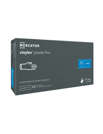 Рукавички вінілові Mercator Medical Vinylex Powder-Free Прозорі 100 шт