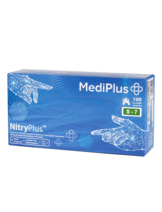 Рукавички нітрилові MediPlus NitryPlus 3,7 г Сині 100 шт