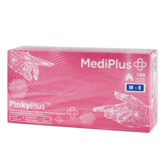 Рукавички нітрилові MediPlus PinkyPlus 3,7 г Рожеві 100 шт