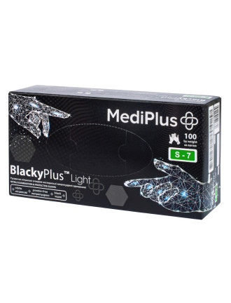 Рукавички нітрилові MediPlus BlackyPlus Light 3,5 г Чорні 100 шт