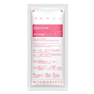 Рукавички хірургічні латексні Mercator Dermagel Gyno Тілесні 1 пара