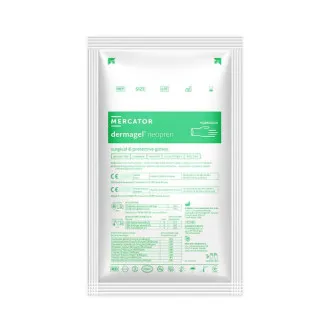 Рукавички хірургічні неопренові Mercator Dermagel Neopren М'ятні 1 пара