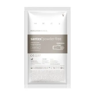 Рукавички хірургічні латексні Mercator Santex Powder-Free Кремові 1 пара