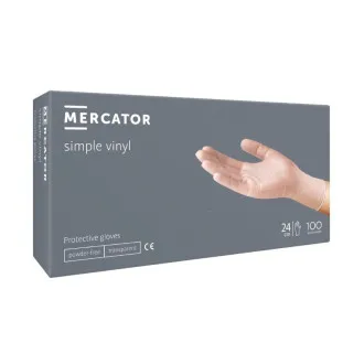 Рукавички вінілові Mercator Medical Simple Vinyl Прозорі 100 шт