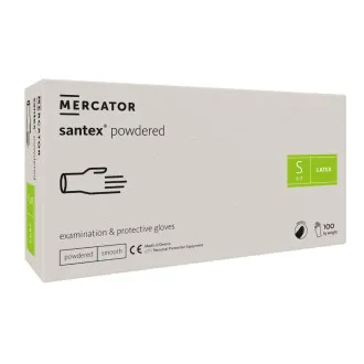 Рукавички латексні Mercator Santex Powdered 5,0г Кремові 100 шт